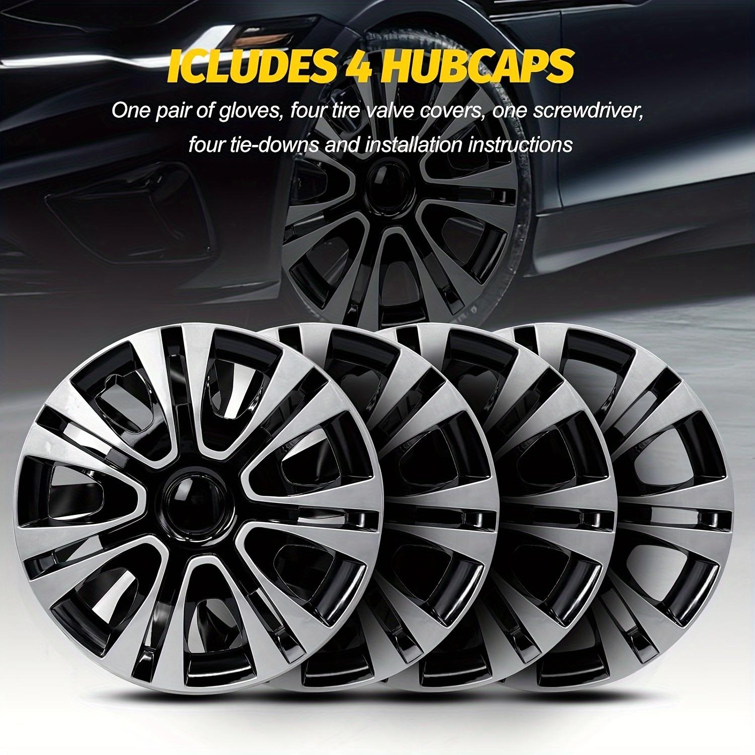 [4PCS Full Cover Wheel Hub] 4PCS/Set 15-Inch Full Cover Wheel Hub Covers - Premium Protection, Easy Installation, And Enhanced Aesthetice, Universal Compatible With Sedan, Truck, SUV, Coupe