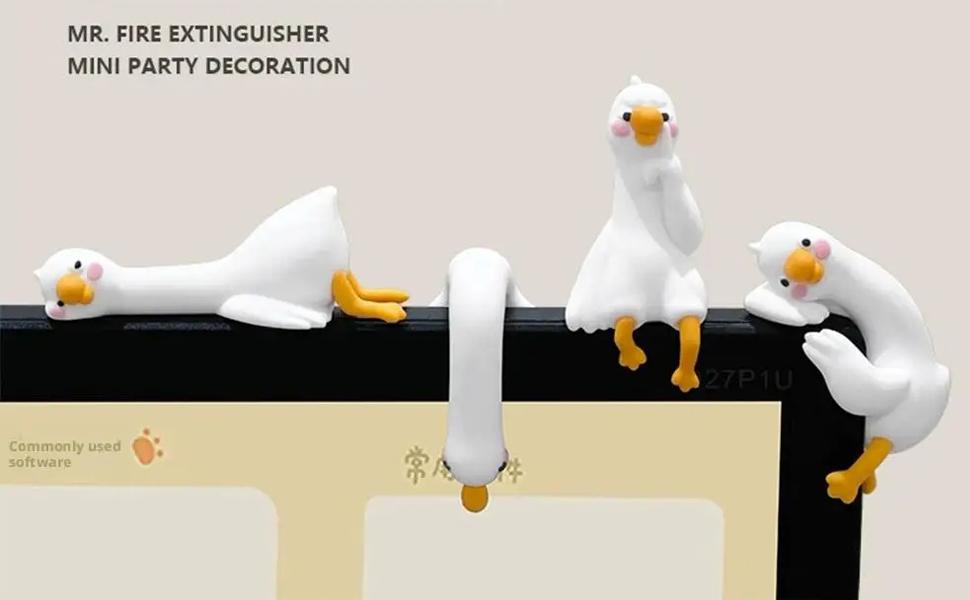 4PCS So Tired Lazy Duck Mini Desk Decor, Resin Goose Figurine Computer Monitor Decor, Lazy Goose Computer Decorations, Cute Duck Statues for Office Desk, Car Dashboard,Funny Desk 4PCS So Tired Lazy Duck Mini Desk Decor, Resin Goose Figurine Computer Monitor Decor, Lazy Goose Computer Decorations, Cute Duck Statues for Office Desk, Car Dashboard,Funny Desk