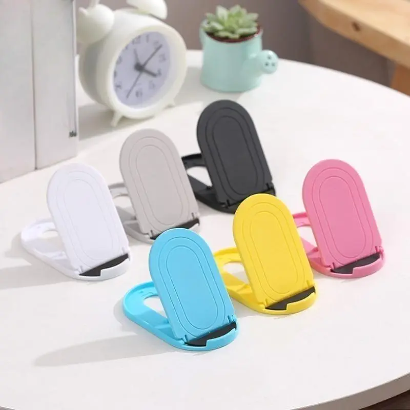 Mini Foldable Adjustable Mobile Support Stand, Multi-Color Portable Desktop Cradle Compatible With All Smartphones & Small Tablets, Stable Anti-Scratch Compact Travel Equipment Holder, Practical Multi-Scenario Daily Streaming Digital Ornament, Thoughtful