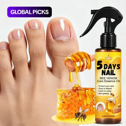 Bee Venom Nail Care Essence Oil 120ML Treatment, Nail Care Product, Bee Venom Formula Protects Nails, Daily Nail Health Protection, 5 Days Nail Care, Refreshing Non-Greasy #GLOBAL PICKS