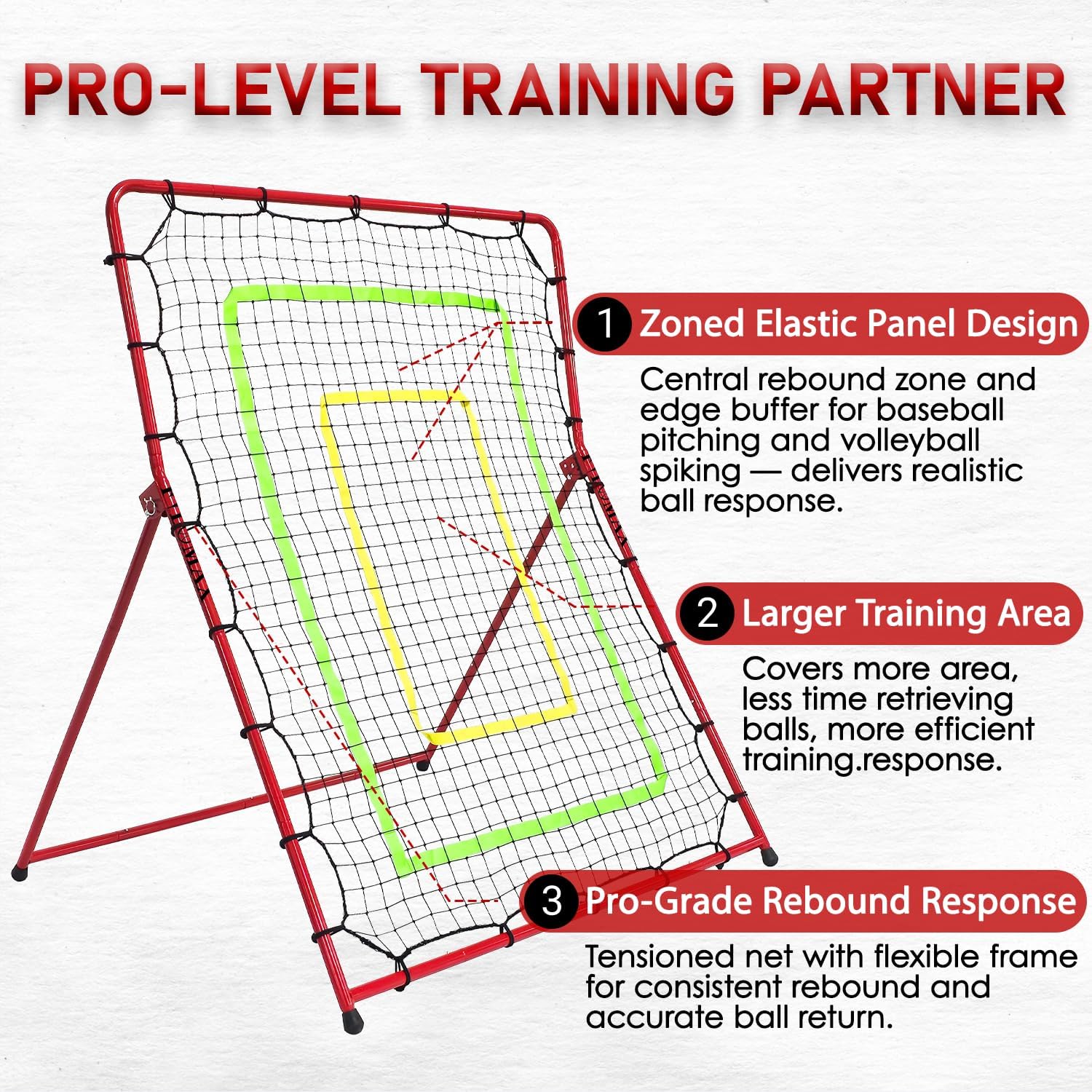 2-in-1 Volleyball Rebounder Net:Convertible 7x3.5 FT Rebounder Net & 5.5x4.5 FT Rebounder Net for Baseball,Softball,Volleyball,Lacrosse Training Multi-Sport Practice Equipment with Carry Bag 2-in-1 Volleyball Rebounder Net:Convertible 7x3.5 FT Rebounder Net & 5.5x4.5 FT Rebounder Net for Baseball,Softball,Volleyball,Lacrosse Training Multi-Sport Practice Equipment with Carry Bag