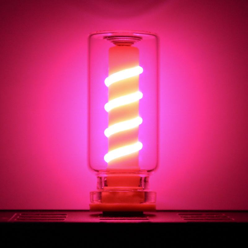 1 USB small night light touch color LED night light in the car ambient light Edison bulb incandescent ceramic light transparent touch bedside sleeping light portable multi-color LED ambient light that lights up