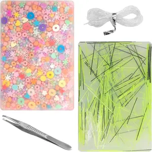 2 Pcs Picky Pads, Multicolor Picking Pad, Skin Picking Fidget Toys with Tweezer, Sensory Pick Pad, Valentine Gift for Adults with Anxiety, ADHD, Relief Stress (Rectangle)fidget toys