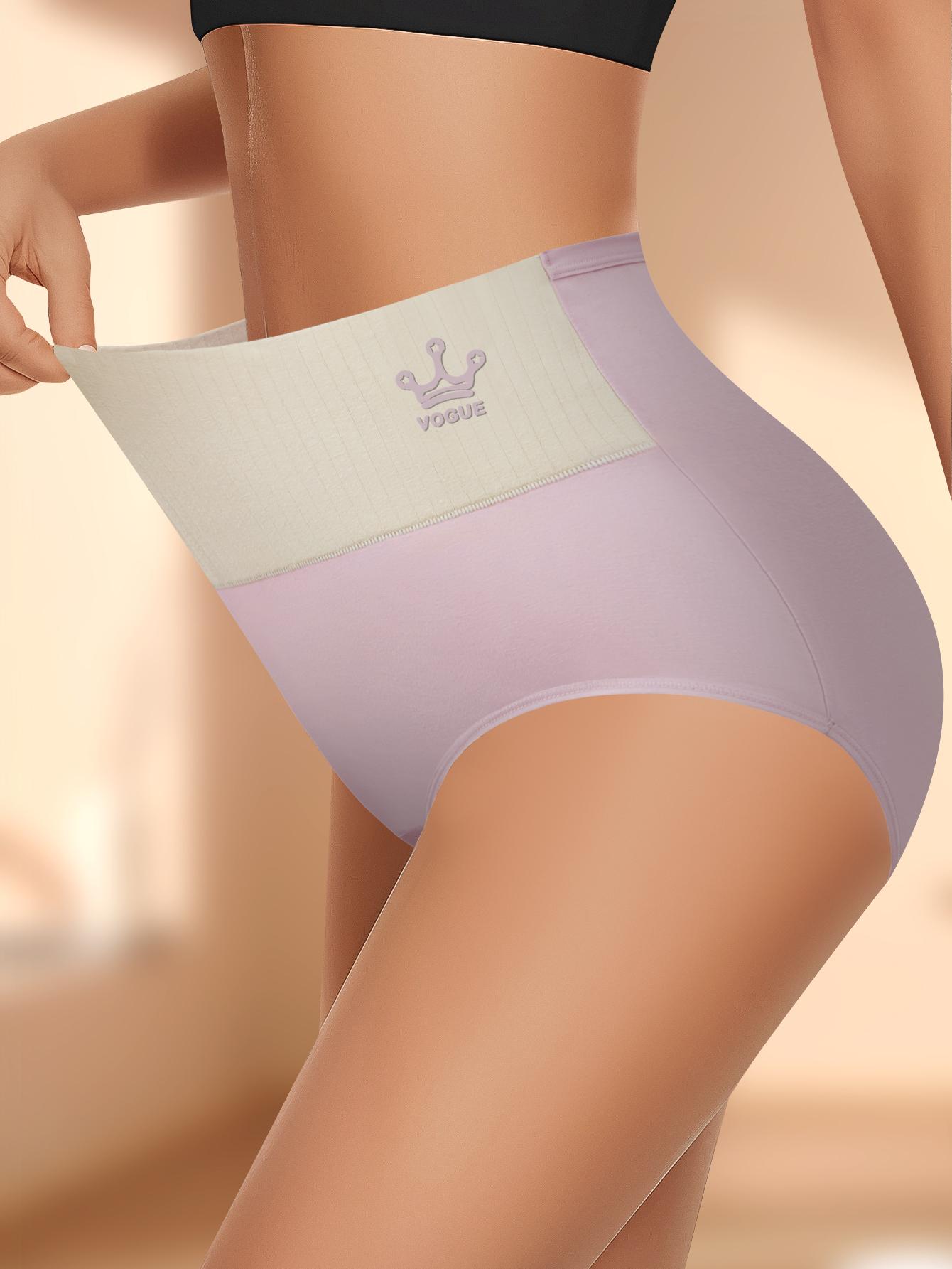 QUASTI 7-Piece High Waisted Cotton Women's Underwear, Featuring Color Blocking Design, Daily Comfortable Skin Friendly Underwear, High Elasticity Anti Rolling And Hip Lifting Women's Underwear, Cute, Elegant & Fashionable Underwear, Minimalism, S-XXL QUASTI 7-Piece High Waisted Cotton Women's Underwear, Featuring Color Blocking Design, Daily Comfortable Skin Friendly Underwear, High Elasticity Anti Rolling And Hip Lifting Women's Underwear, Cute, Elegant & Fashionable Underwear, Minimalism, S-XXL