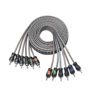 RCI612 100% Oxygen Free Copper 12ft 6-Channel RCA Audio Cable, Twisted Pair with Noise Reduction