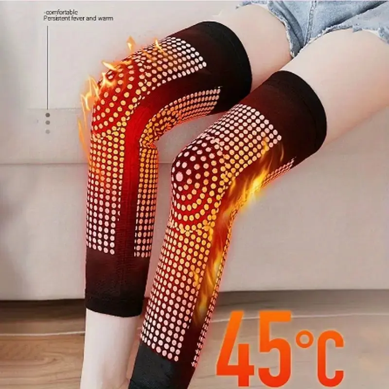 Extended Thick Aloe Warm Knee Pads, Unisex Joint Protection for Cycling, Long Tube Design, Men and Women, Winter Leg Warmers