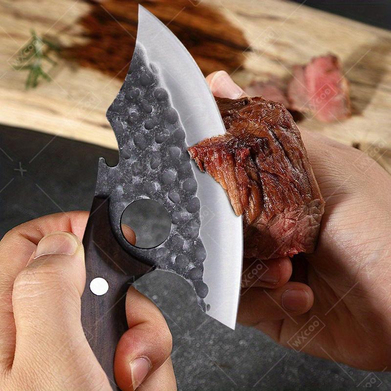 2025 New Mini Meat Cutting Multi-functional Small Scimitar Outdoor Camping Barbecue Portable Division of Small Fish Ring Scimitar Slaughter Bone Cutting Knife