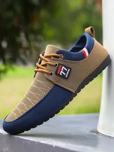 Men's Size 48 Canvas Casual Shoes, Summer New Breathable Old Beijing Cloth Shoes, Soft Sole Lightweight Slip-On Beanies, Comfortable Footwear, Casual Trainer Footwear