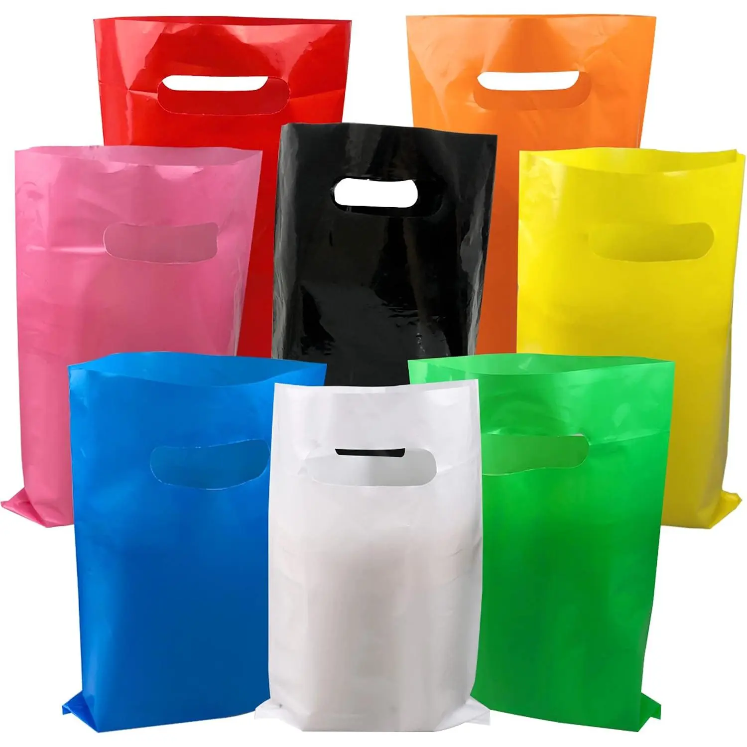 40 count Colorful Plastic  Bags Easter Candy Bag  Cut Plastic Bags are Sturdy Party  Easter  Bag