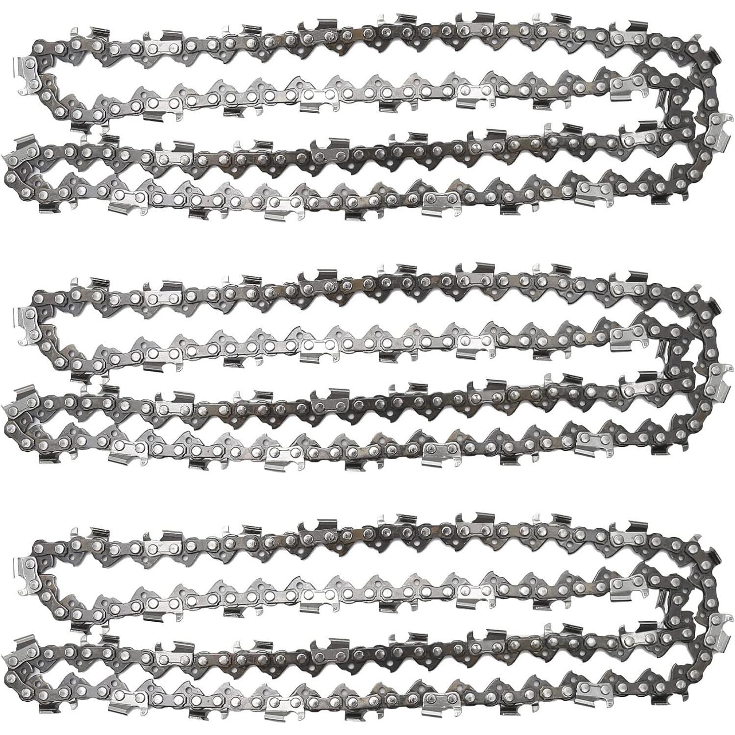 3 Pack 20" Chainsaw Chain 325" Pitch 058 Gauge 76DL Replacement for Blue Max 53543 8901 8902 Replacement for Husqvarna Stihl Poulan Craftsman Chainsaws