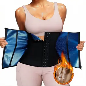 Women's Tummy Control Waist Trainer Corset with Zipper Compression Sweat Waist Trimmer for Women Workout Belt Corset Shapewear