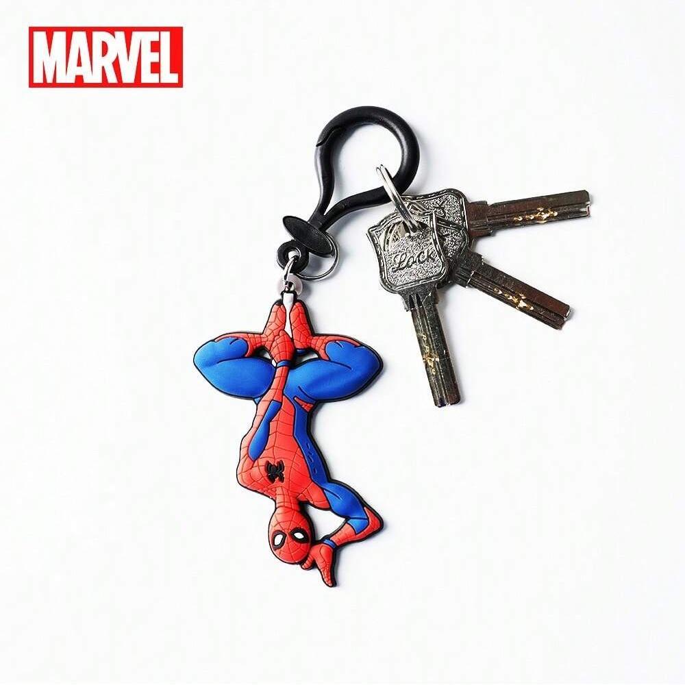 1PC Marvel Officially Licensed Superhero Deadpool Captain America Spider-Man Iron Man Soft Touch Key Holder Cute Keyring Keychain stocking stuffers Decoration Bag Hangings Souvenir for Family Friends Marvel Fans Anniversary Birthday Christmas Gifts