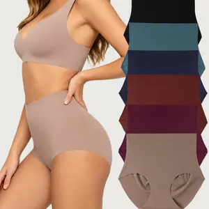 Women's High Waisted Panties, 4/6 Pack Seamless Tummy Control Briefs, Soft Stretchy No-Roll Design for a Smooth Hip Fit