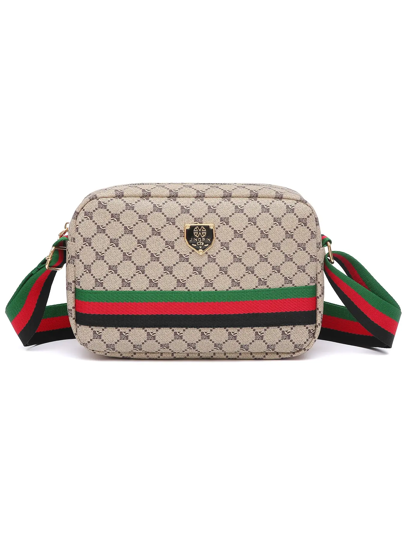Unisex Small Handbag, Fashionable Multi-Functional Wrist Crossbody Bag, Casual PU Leather Shoulder Bag, Large Capacity Print Design, Bags Crossbody