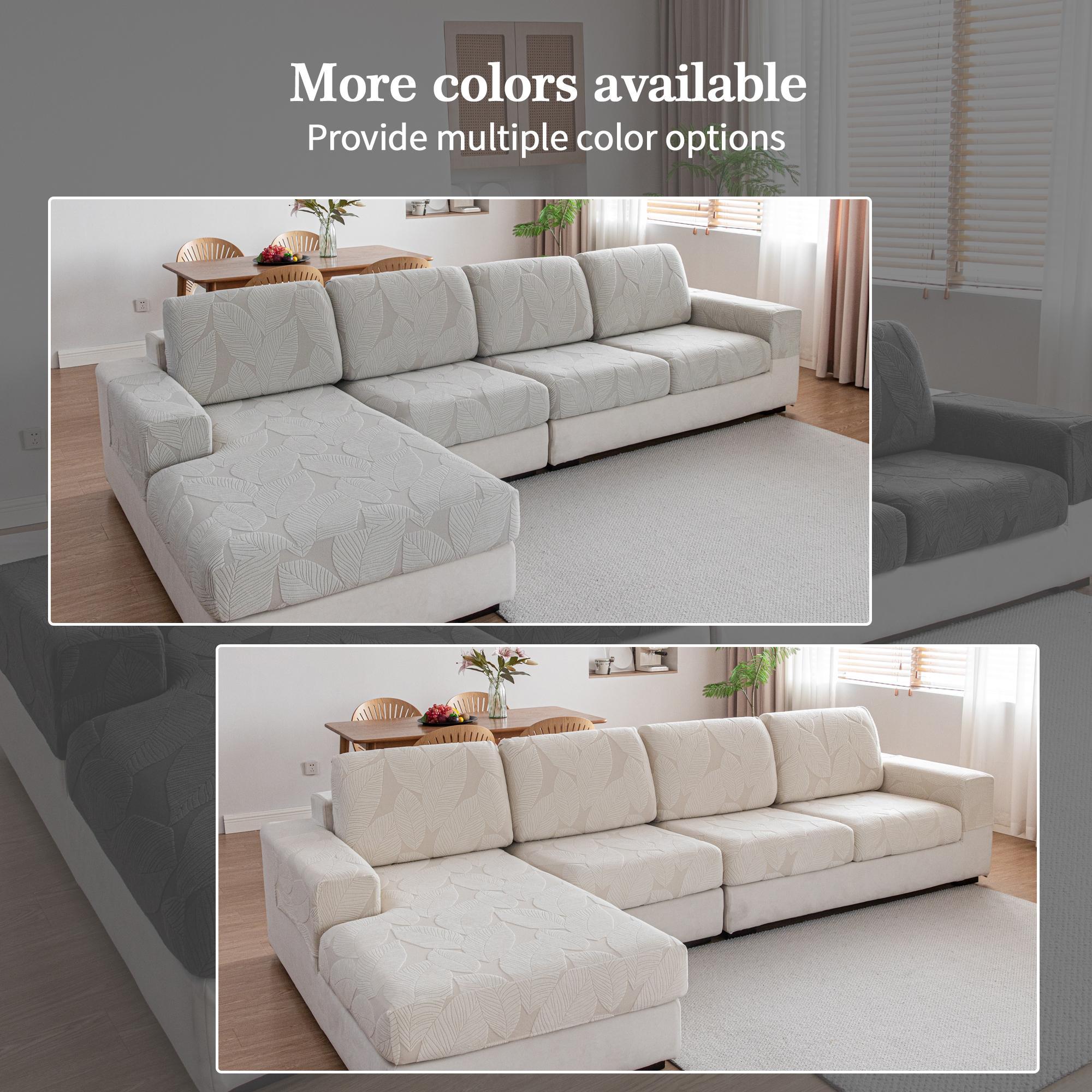 1 Count Elastic Sofa Seat Cover, Modern Anti-Slip Universal Slipcover for L-Shaped and 1–4-Seater Sofas, Elastic Sofa Slipcover