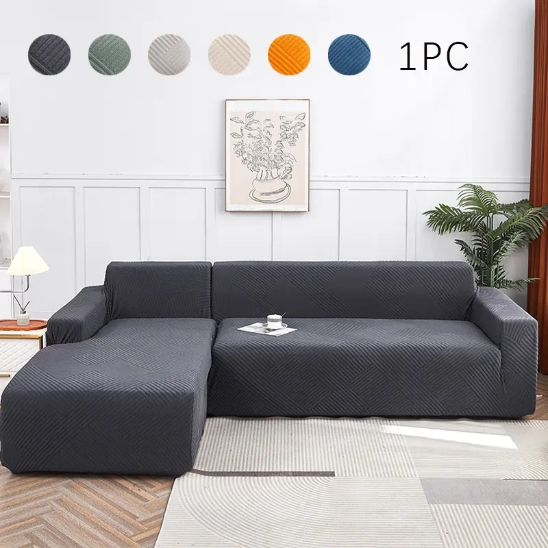 1PC Full Wrap Stretch Couch Cover, Durable & Washable Furniture Slipcover, Pet and Kid Friendly Sofa Protector, All Season Universal, Easy to Install, Easy to Clean, Washable Couch Covers, Multiple Color Options