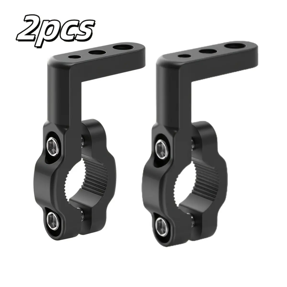 Universal Motorcycle Mount Bracket Rearview Mirror Base Extension Holder Adjustable Anti Shake Anti Slip Handlebar Clamp Light Phone Navigation Fixing Stand Motorbike Riding Equipment Accessories