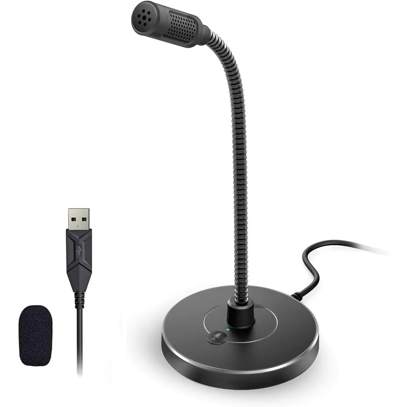 USB  Microphone G009, Noise-Cancelling Recording Desktop Mic for PC/Laptop for  Chatting,  Studio, Podcasting, Gaming, Skype, YouTube with Mute Function(Windows/)