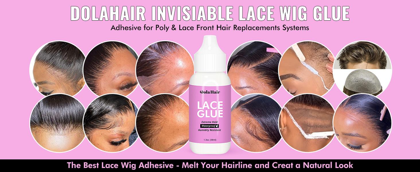 AGS Dolahair Lace Glue Kit - Complete Set with Lace Tint Mousse, Wig Installation & Melting Spray(Medium Brown)