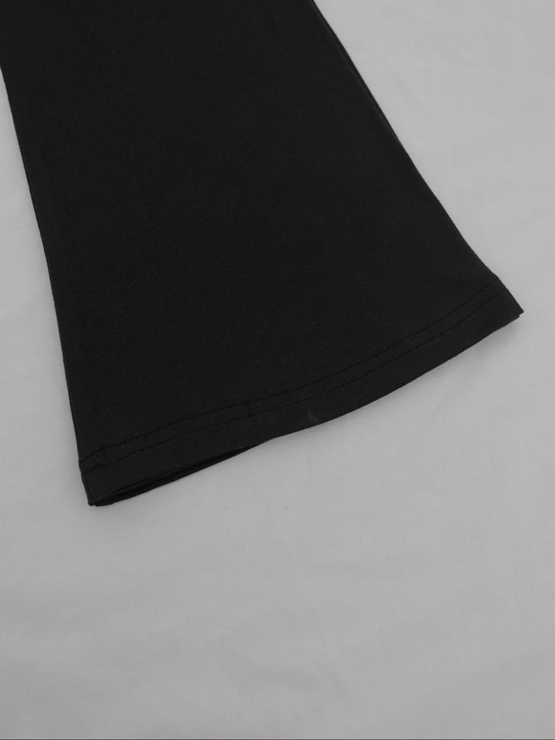 Fashion and casual Y2K women's five pointed star printed round neck flared sleeve top