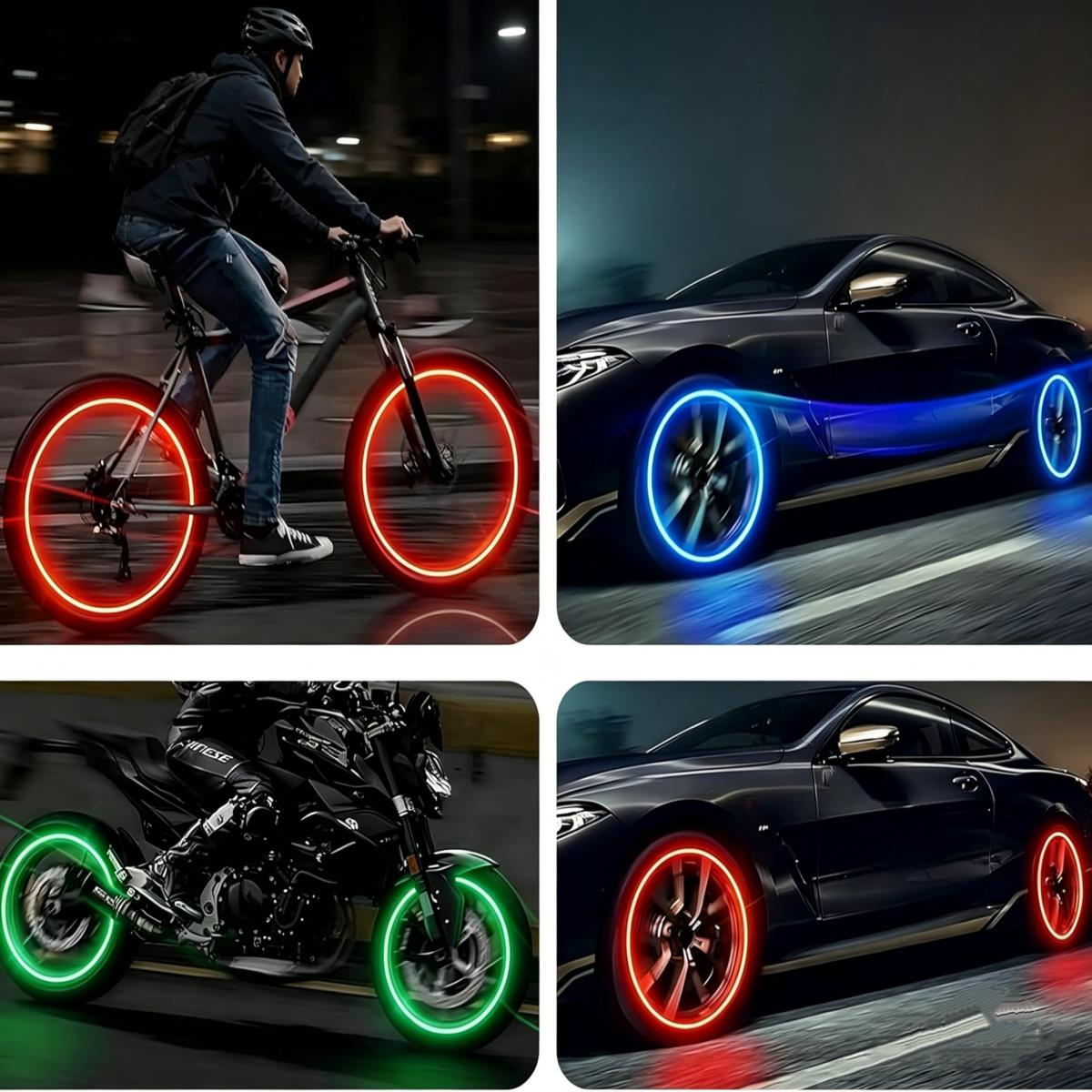 LED wheel light Waterproof Luminous Car Tire Valve Caps Vibration-Sensitive LED Tire Valve Cap-bicycle car motorcycle tire led,summervibes
