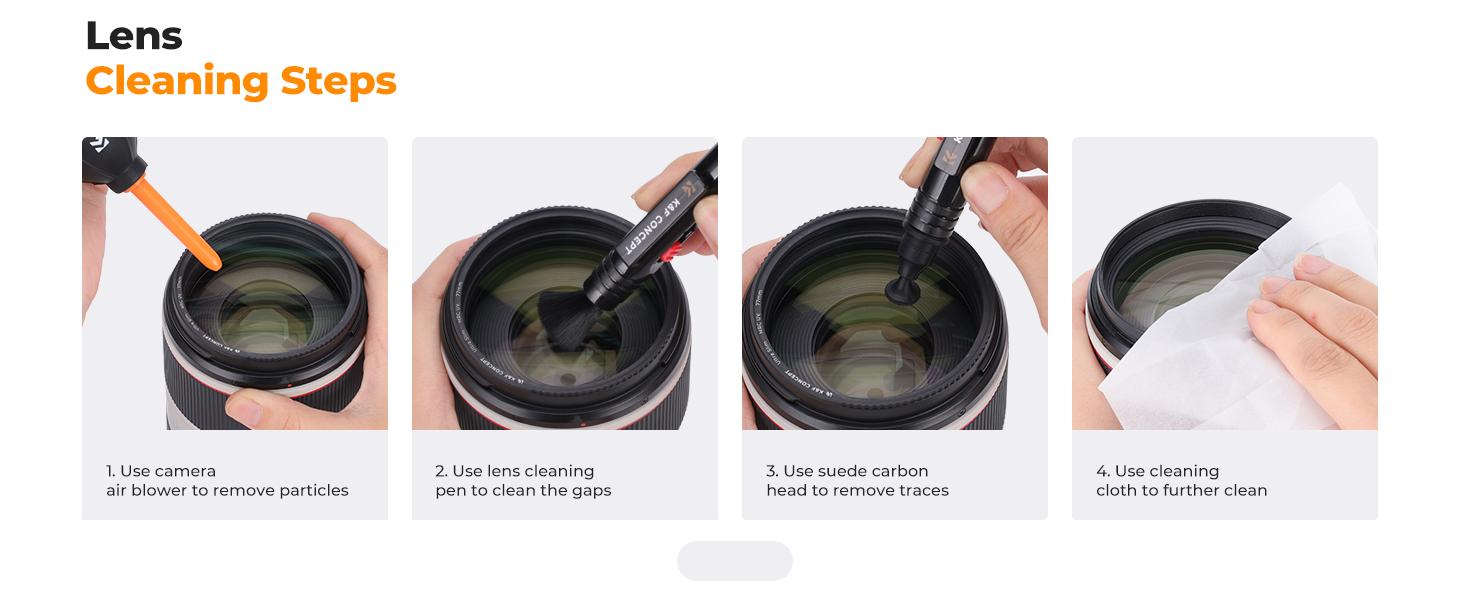 K&F CONCEPT 15-1 Professional Cleaning Kit for DSLR Cameras and Sensitive Electronics, Bundle with Lens Cleaner - Camera Accessories & Photography Accessorie for DSLR Camera Lens Filter Cell Phones