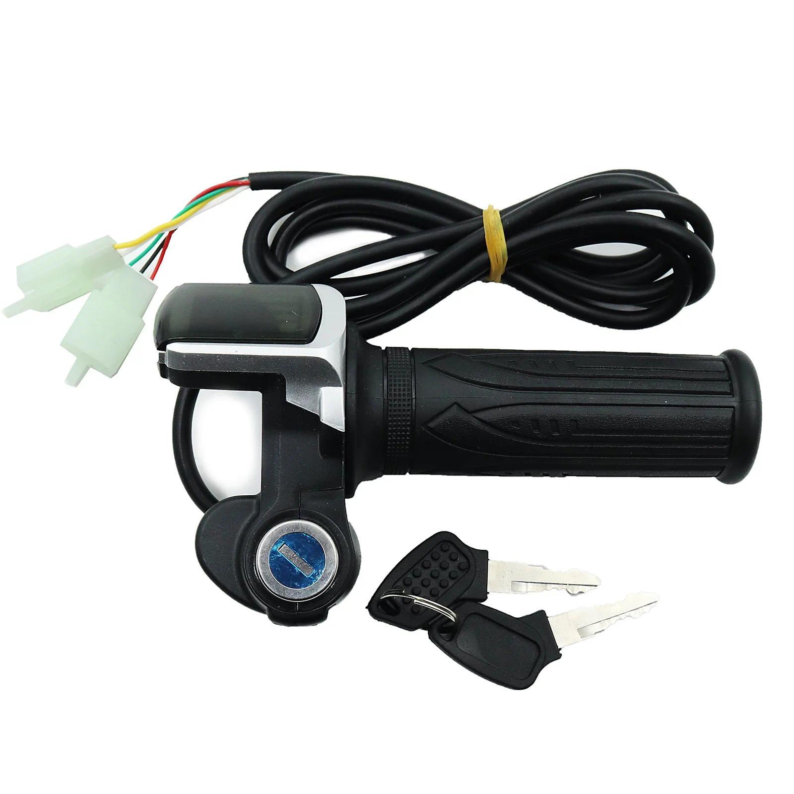 THE WELL KEPT Universal Electric Throttle Grip 24V 36V 48V 1Pair Electric Scooter   Handle with Key Lock Display  Divides LCD Grip  cycling accessory  bicycle handlebar  cheapest  bikeaccesories   shop  parts  outdoor  bicycle shop   accessory downhill bi