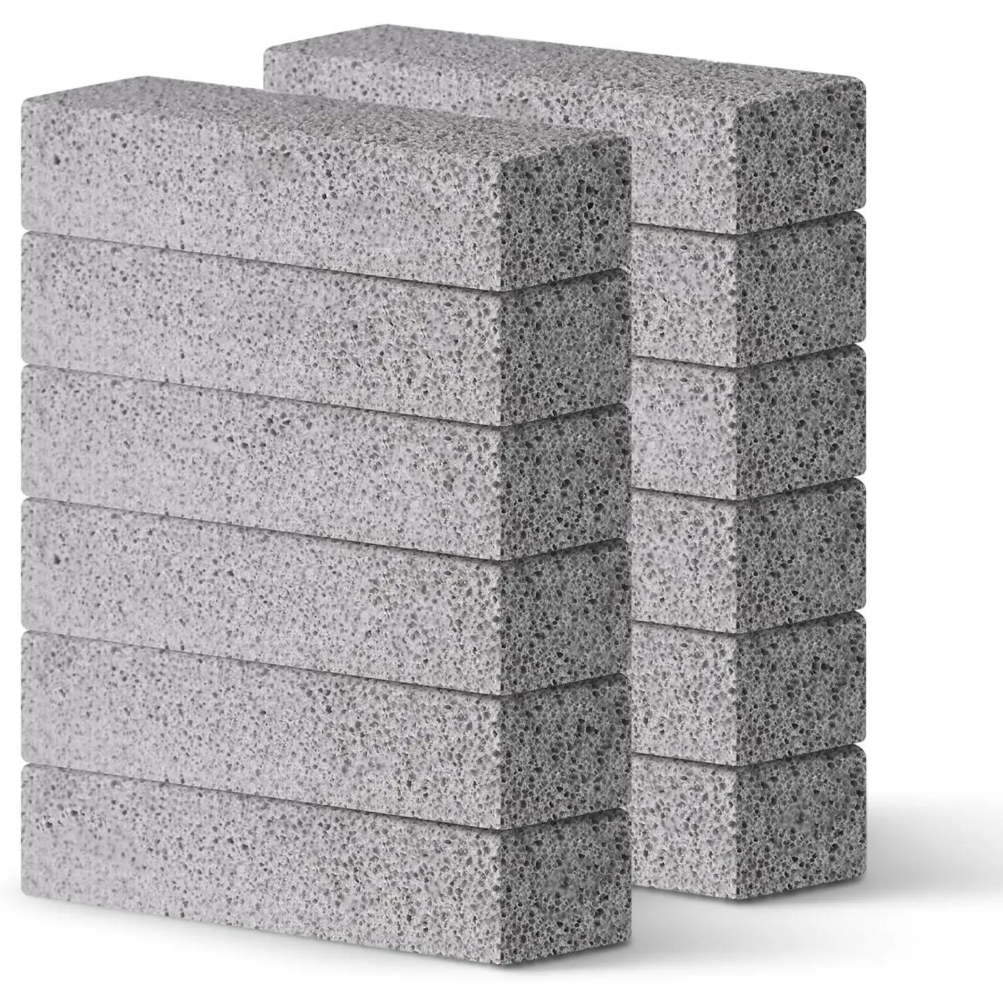 12-Count Household Pumice Stone Cleaner Sticks, Powerful for Toilet Bowl Hard Water Rings, Calcium Buildup & Stains, Suitable for Bathtubs, Kitchen Sinks