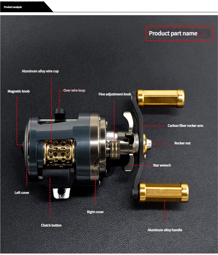 JH/DX/AKS/JKS BFS Ultralight Baitcasting Reel High-Speed 7.0:1 Gear Ratio Magnetic Brake for Trout Bass Compact Durable Fishing Rod Equipment Loudest Ding circle fishing