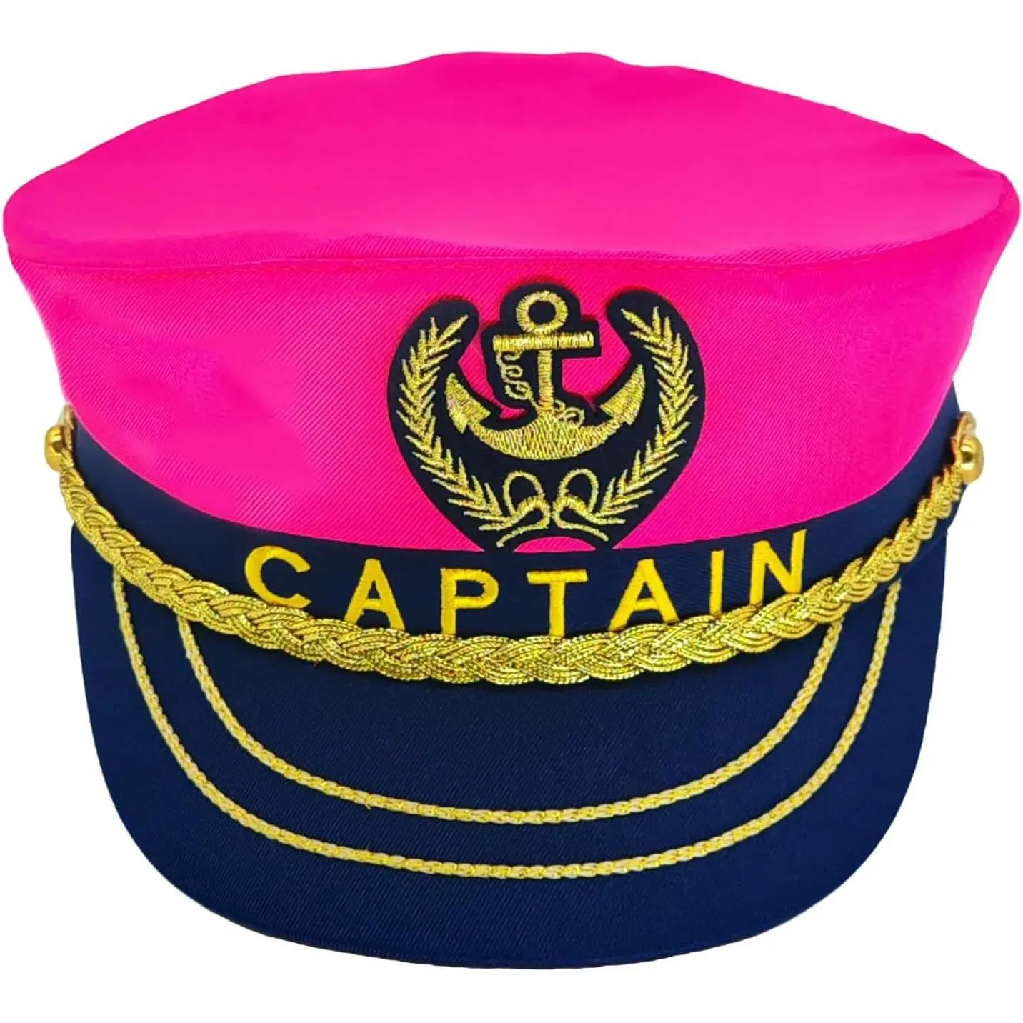 Adjustable Navy Captain Sailor Hat for Men Women, Nautical Costume for Cruise Halloween Party and Cosplay