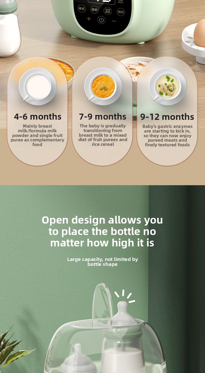 Newborn 2-in-1 bottle warmer for heating breast milk, baby bottle warmer, constant temperature milk warmer, sterilizer