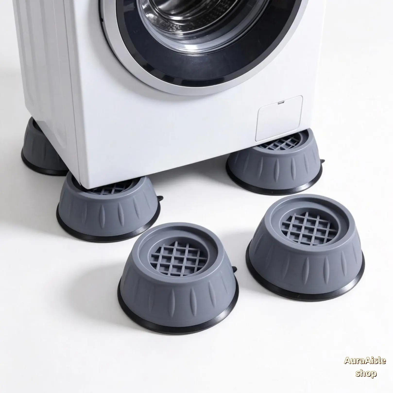 4PCS Anti-Vibration Washing Machine Support Anti-Slip Rubber Feet Base Pads Mat US Anti-slip Machine Foot Pad, Bathroom Fixture Accessories