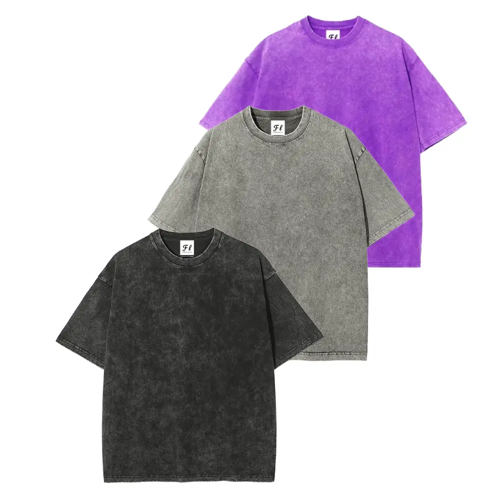 Women's 3-Pack Oversized Short-Sleeve Plain T-Shirts - Acid Wash Vintage Relaxed Fit Heavyweight Cotton Tees, Baggy Streetwear Tops for Sports & School Use,clothes for back to school,first day of school outfits