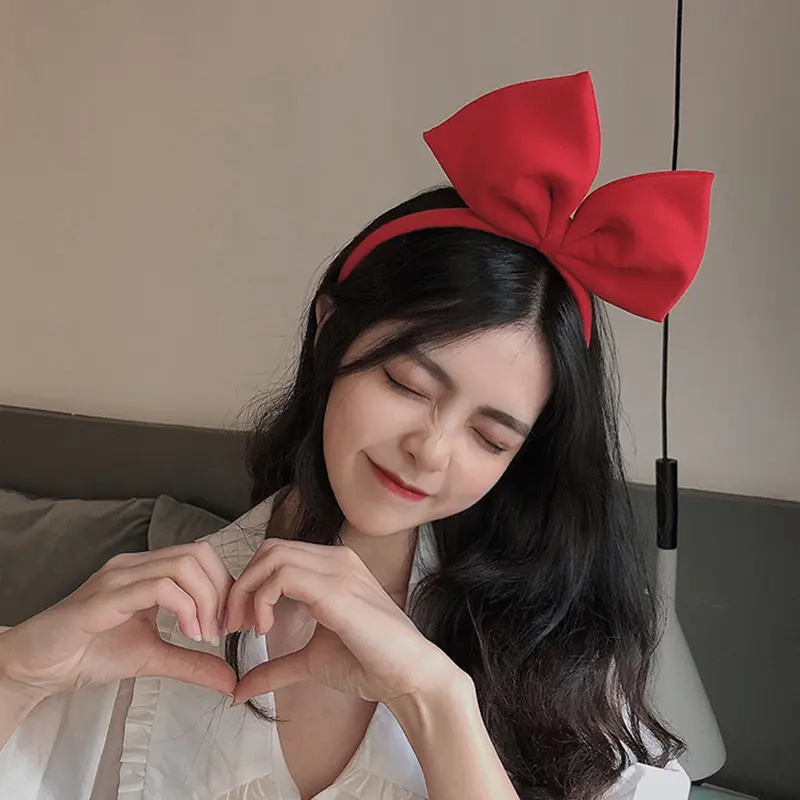 Korean Style Big 3D Bow Headbands for Women Princess Escape Design Snow White Fabric Viral Cute Hair Hoops Fashion Daily Party Hair Accessories