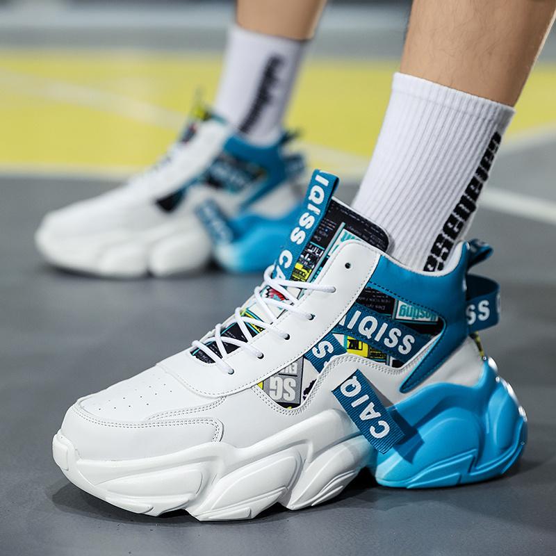 Platform Sneaker, Casual Coach Shoes, Tennis Shoes, Fashion and Young Student Shoes, Platform Men's Shoes