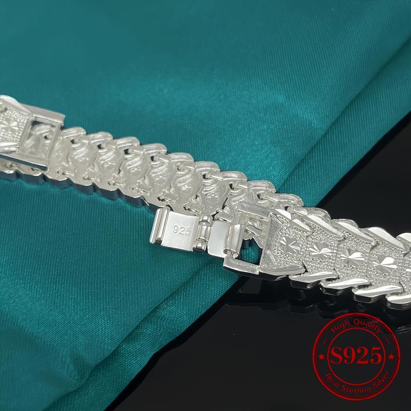 Silver Creative 12mm Coin Wide Bracelet - simple and elegant - Allergy-proof - perfect for everyday wear and parties - the perfect fashion jewelry gift bangle healing  jewelry