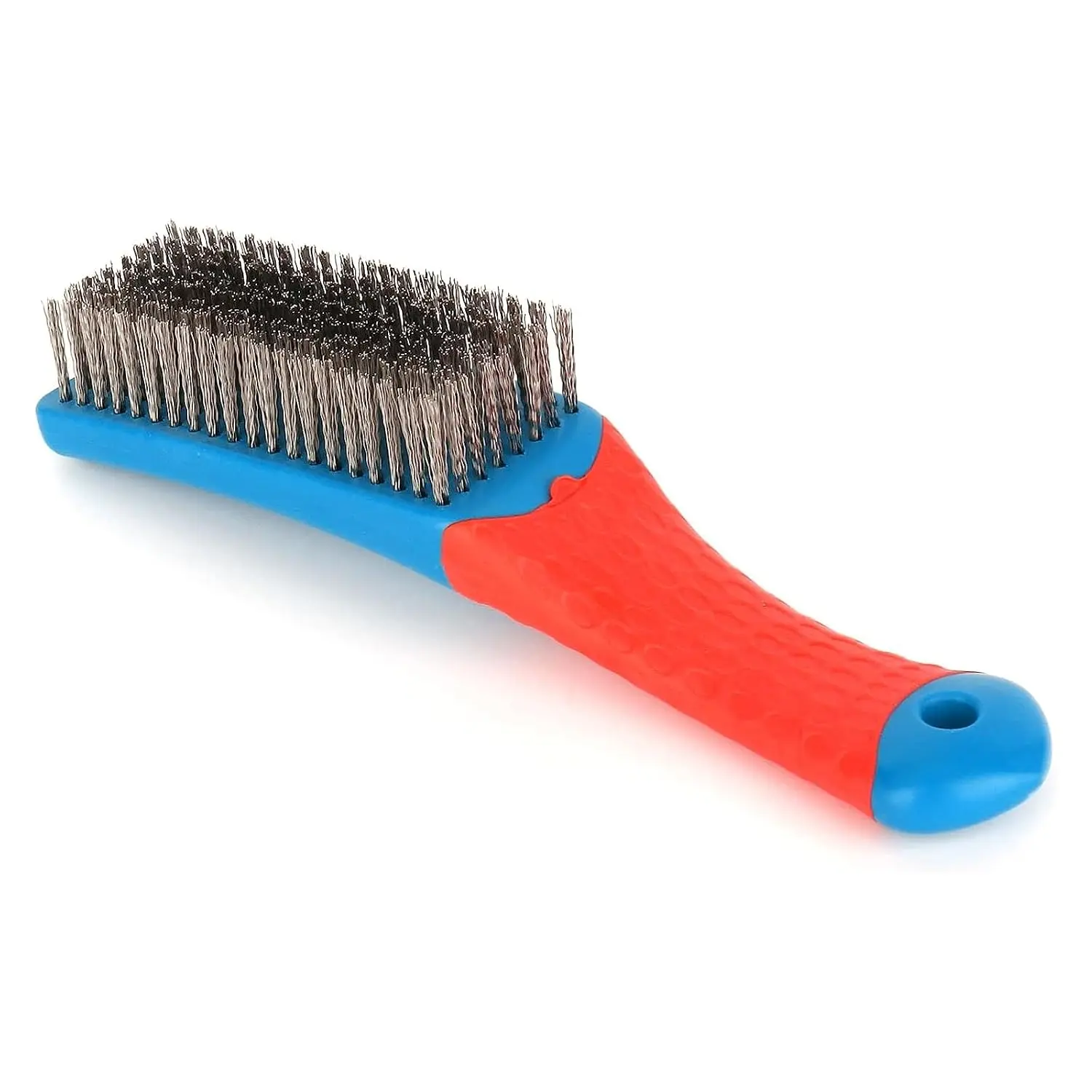 Wire Brushes for Cleaning-Heavy Duty Stainless Steel Wire Scratch Brush for Metal Rust Cleaning, Scrubbing with Rubber Covered Handle (1)