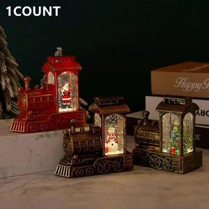 christmas water car decoration, santa claus tree snowman wind lamp, festive night light gift, holiday decorations supplies