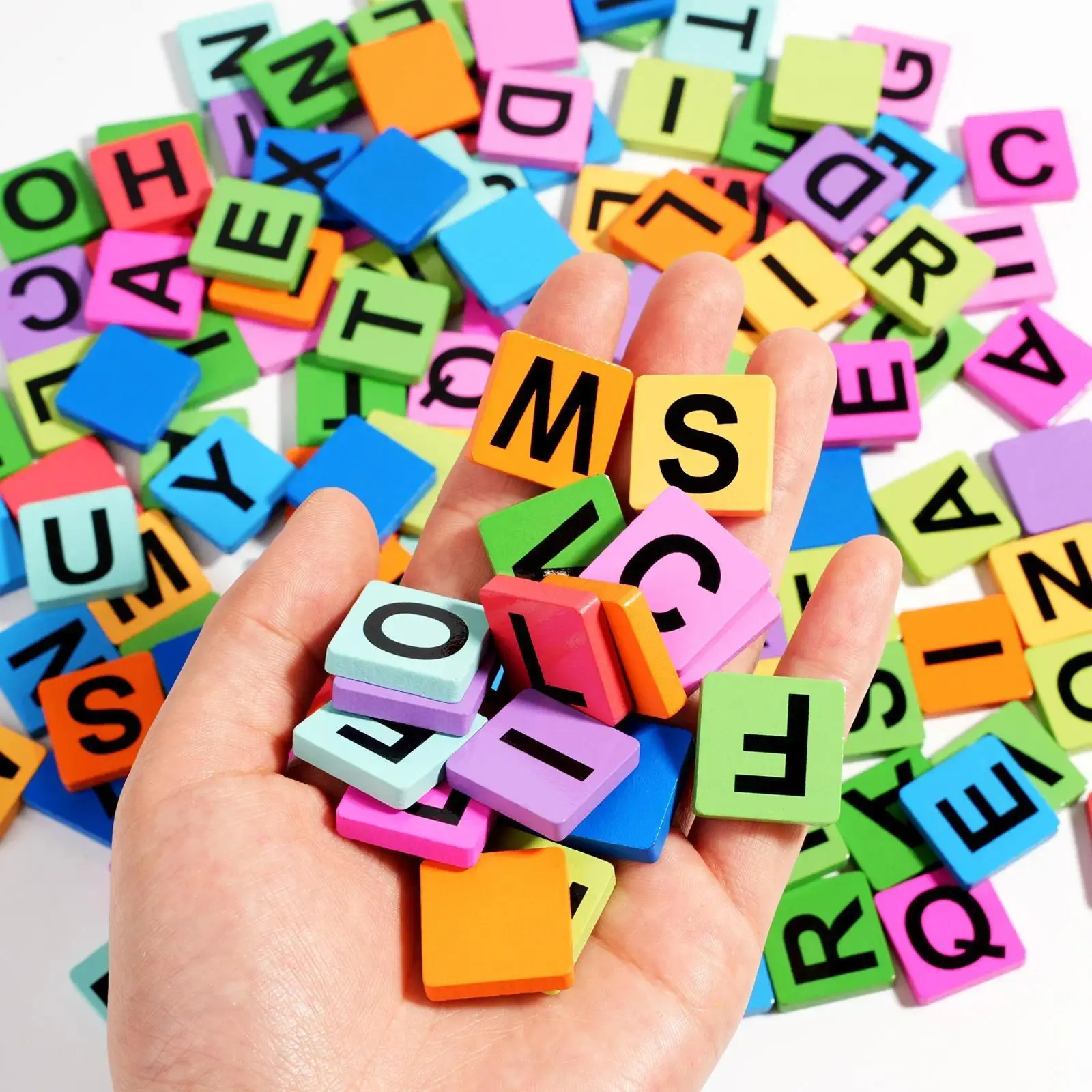 [Back To Shcool]Colorful Letter Pattern Blocks Set, 144pcs Educational Word Spelling Game Toy, Interactive Learning Toy, Learning Tool for Gifts
