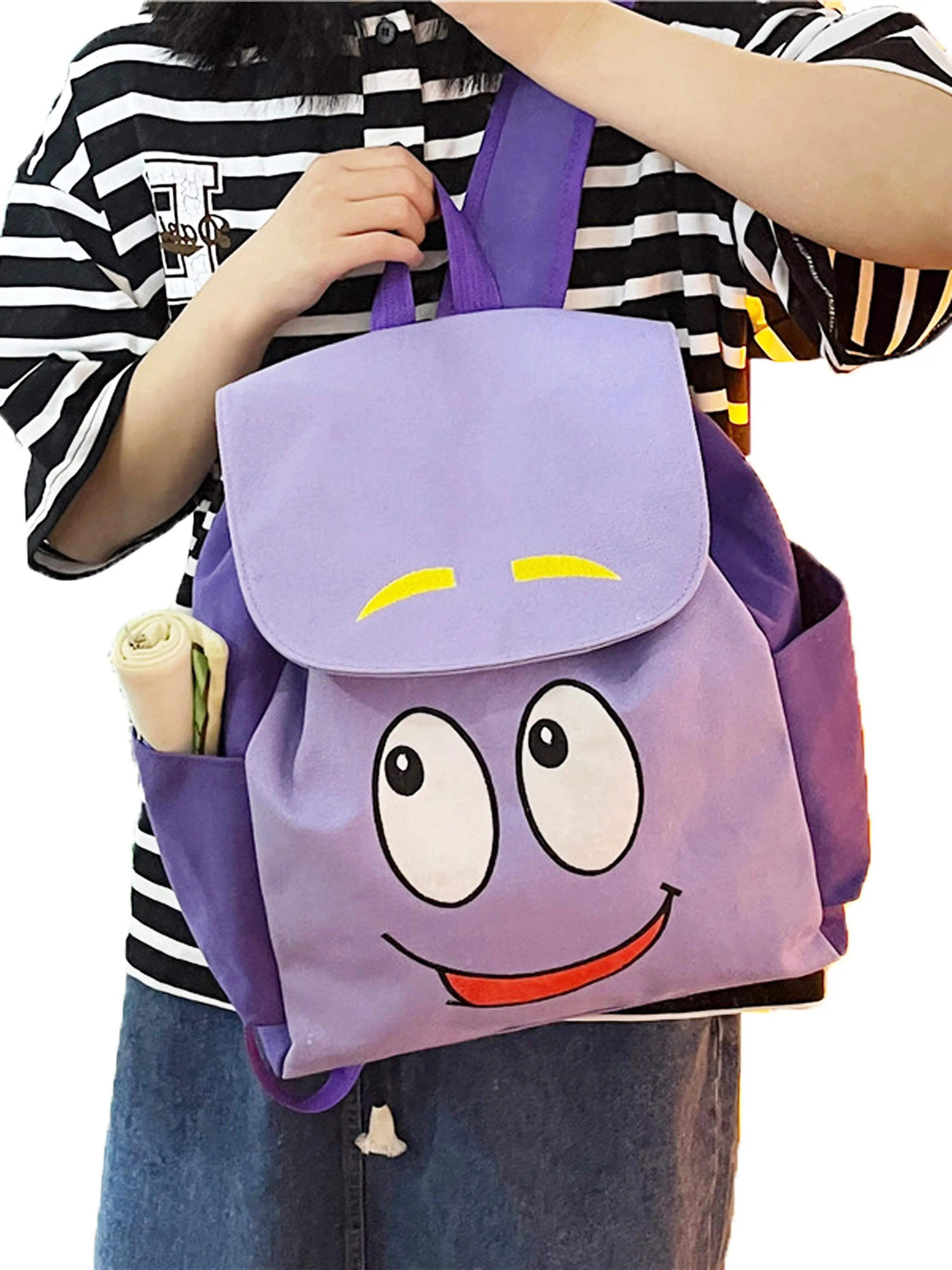 Cute Cartoon Pattern Backpack, Large Capacity Student School Bag, Fashionable Backpack for Girls, Casual Versatile Backpack for Daily Use