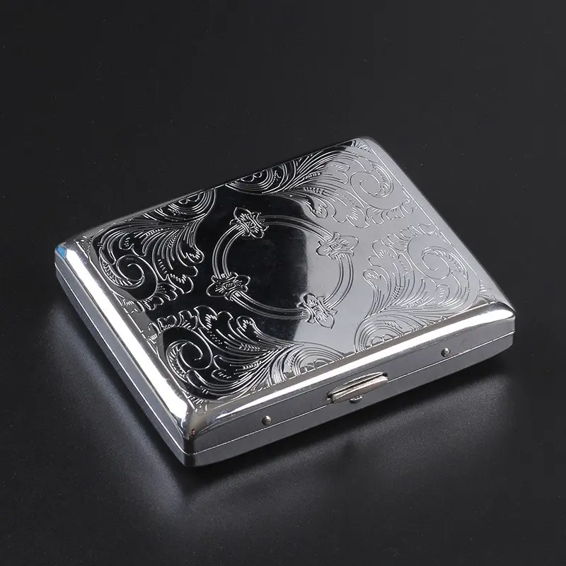 Retro Cigarette Case Victorian Style Metal Holder, Credit Card Holder Pocket, Credit Card Organizer, Large Rfid Protective Security Wallet, Diamond Pattern