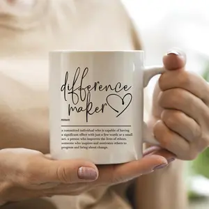 IWXYI Difference Maker Definition Mug,Difference Maker Coffee Cup 11 Ounce,Thank You Appreciation Gift For Teacher Boss Leader Coworker