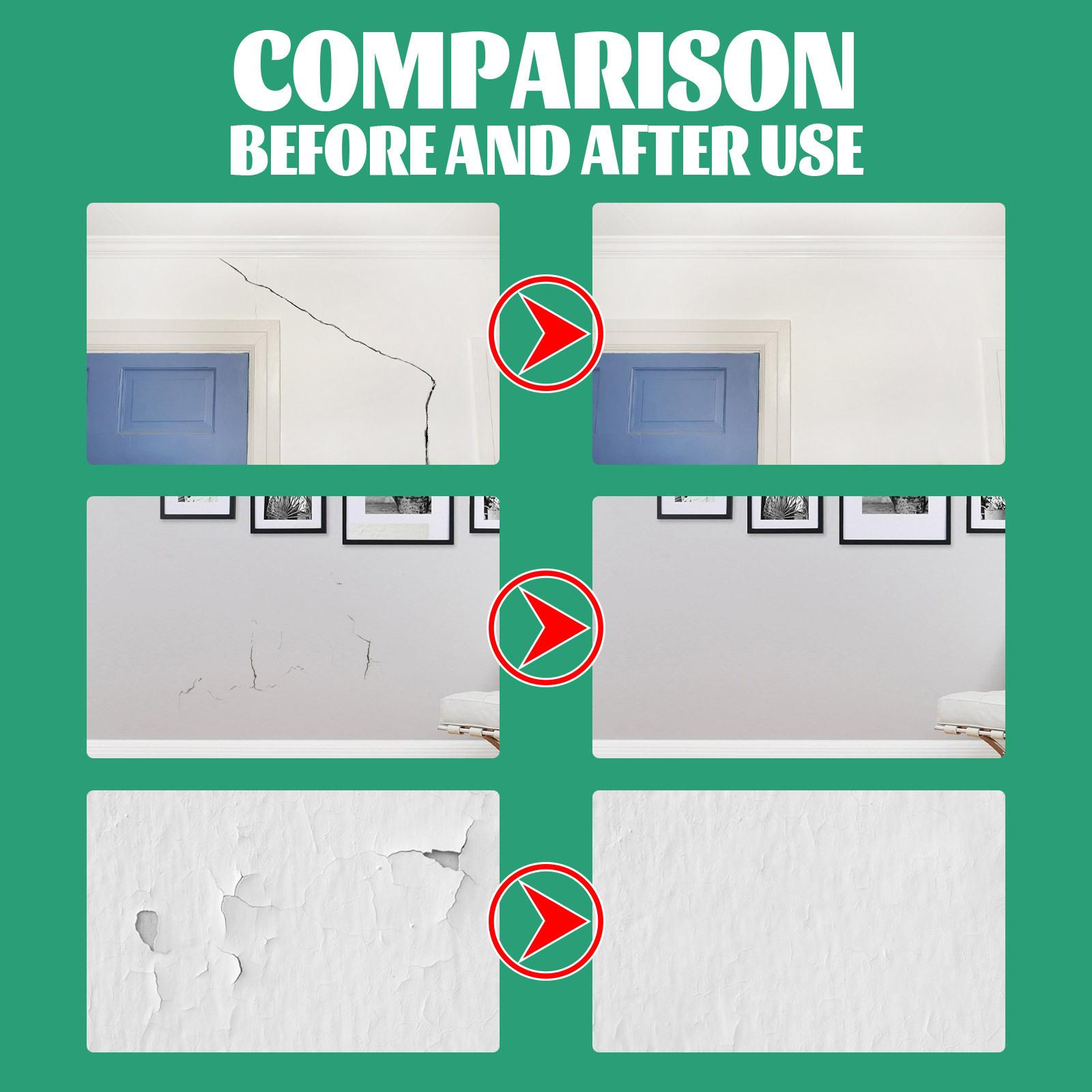 Wall Repair Paste Home Wall Crack Filler Waterproof Mildewproof for Nail Holes Wall Restoration Paint Remover Alternative