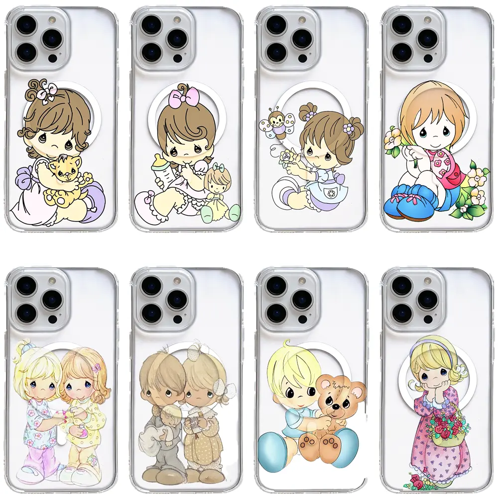 Classic Precious Moments Art MagSafe Magnetic Phone Case, TPU Shockproof Protective Cover for iPhone 17 ProMax, 16 Plus, 15, 14, 13, 12, 11 & Samsung S23, S24, S25, S26 Ultra (for Vintage Art Fans)