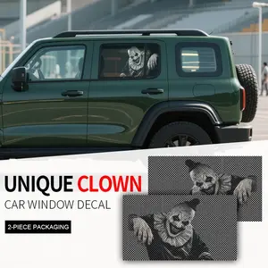 Halloween Car Window Stickers, Universal Car Decals, Cutout Design, Sunshade Privacy Film, Car Accessories, Pair Pack, Automotive Decals