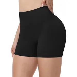 No Front Seam Biker Shorts for Women - 3''/5''/8'' High Waisted Workout Gym Yoga Spandex Shorts Tummy Control
