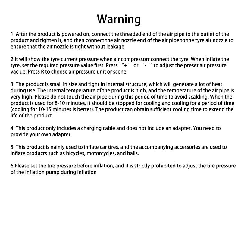 Portable Car Air Pump, 1 Count Multifunctional Smart Digital Display Car Air Pump, Inflator for Car Motorcycle Bicycle