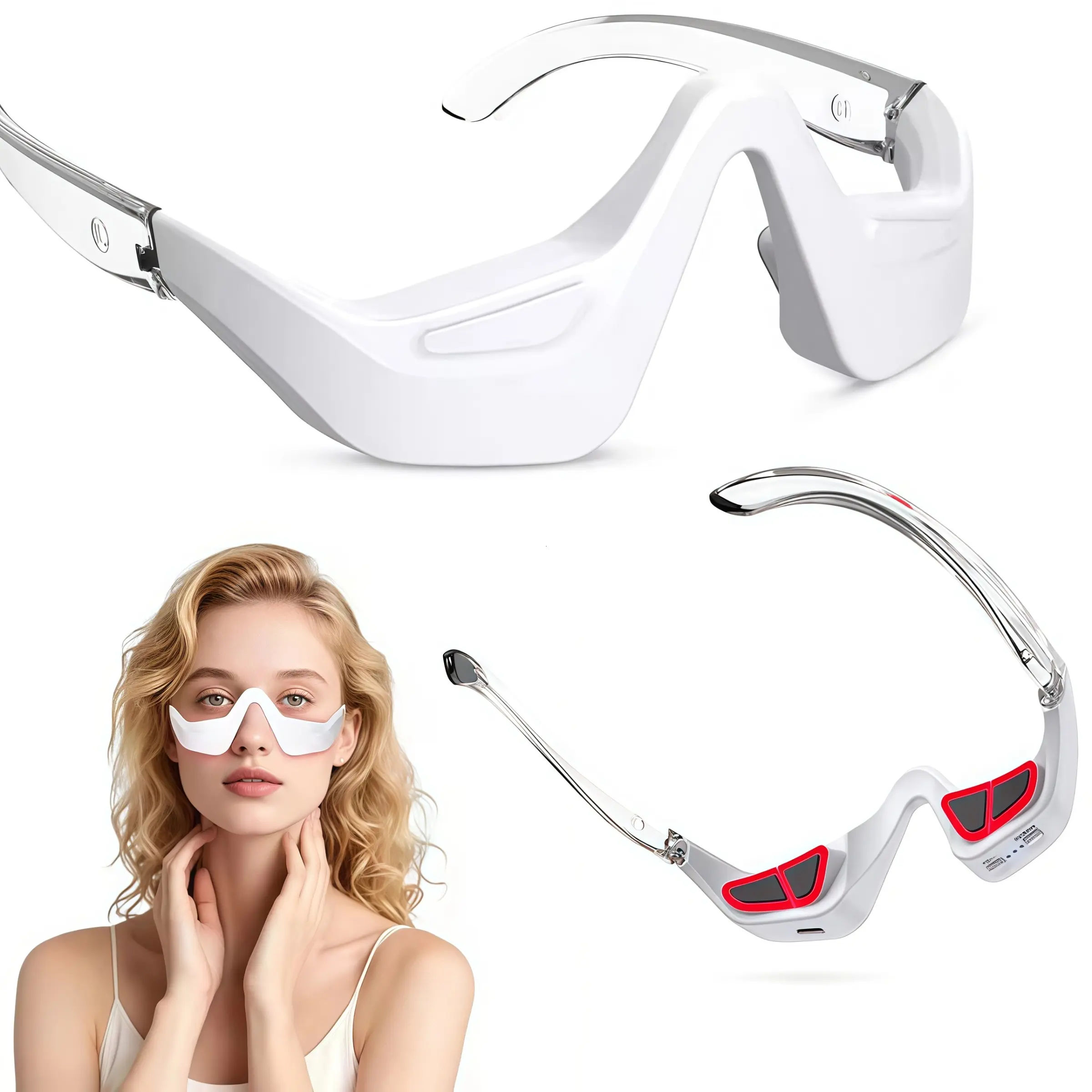 USB Eye Massager 3D Glasses for Puffiness Relief, Portable Home Eyelid Care Device, Facial Beauty Massagers, Facial Beauty Machine