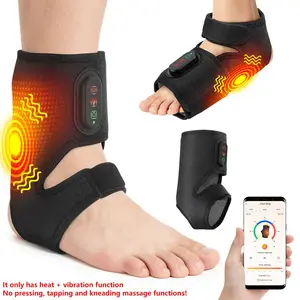 Electric Foot Ankle Massager with APP Control, 3 Heat Levels, 3 Vibration Mode, Smart Timer, Universal for Left and Right Feet, Relaxing Foot Massage Device for Women & Men