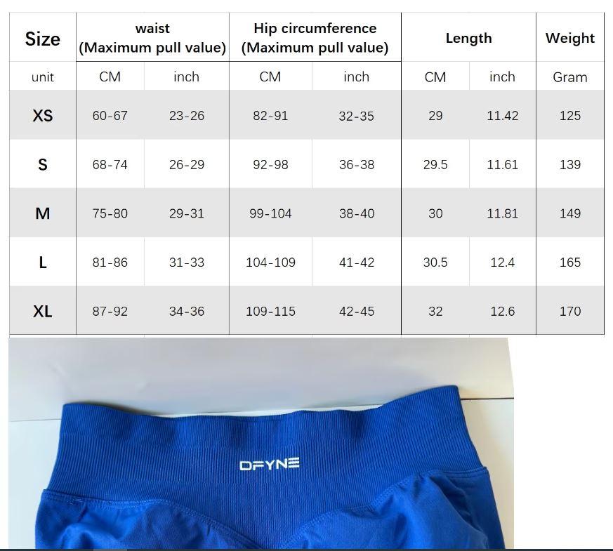 (High-end original single with original label)Dfyne Seamless Yoga Set - Impact Scrunch Workout Shorts & Halter Sports Bra, Women’s Fitness Gym Suit for Active Performance